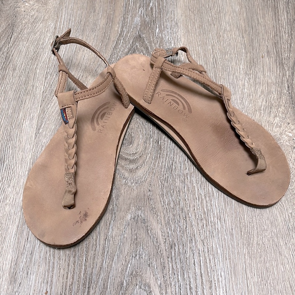 Braided Rainbow Sandals size M (8-8.5) almost new